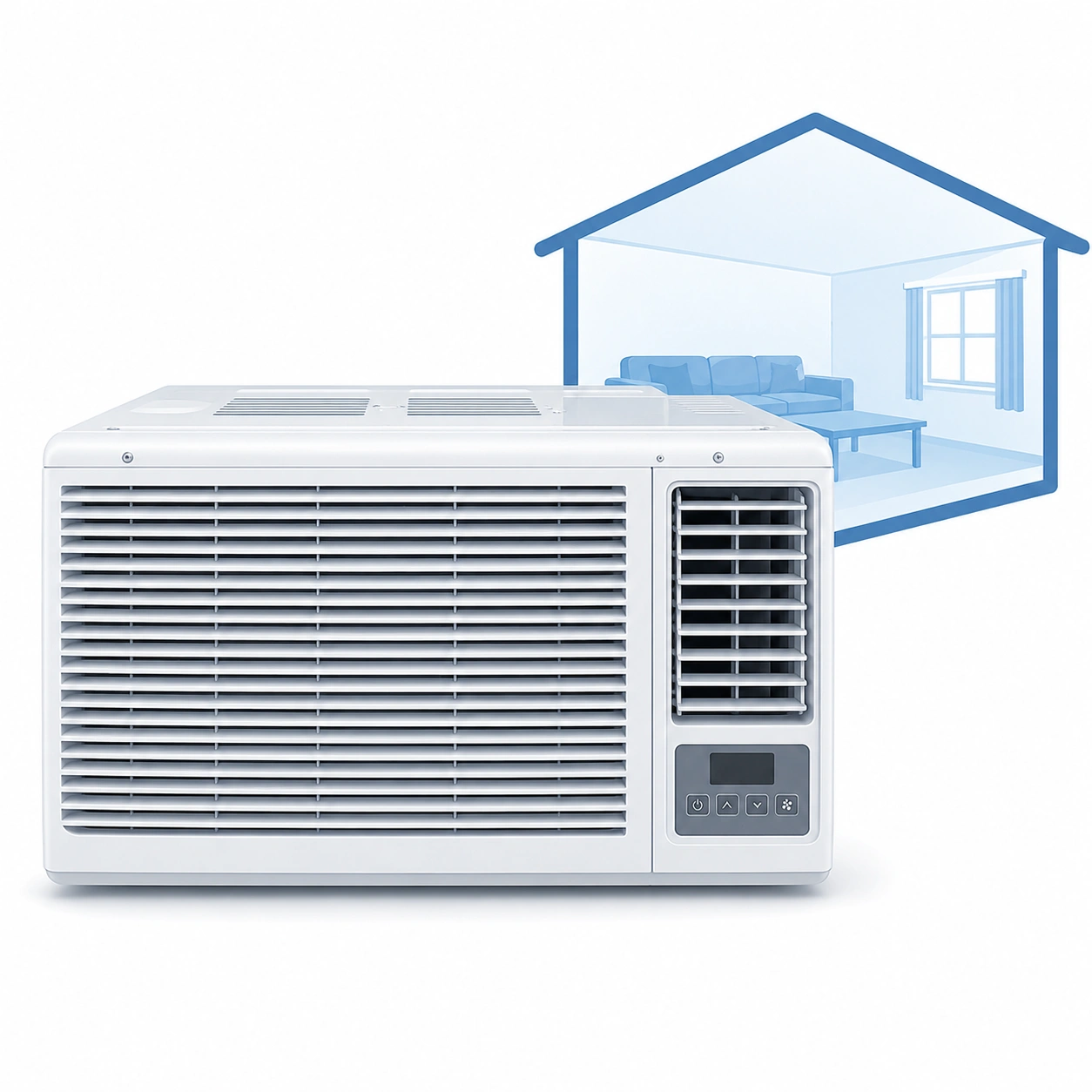 Large 12000 to 14000 BTU air conditioner for rooms up to 400 sq ft