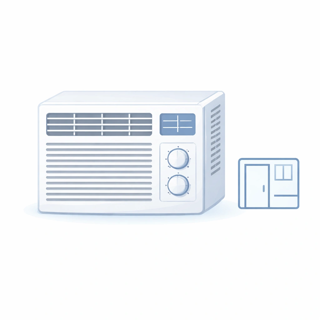 Small 5000 to 6000 BTU air conditioner for rooms up to 150 sq ft