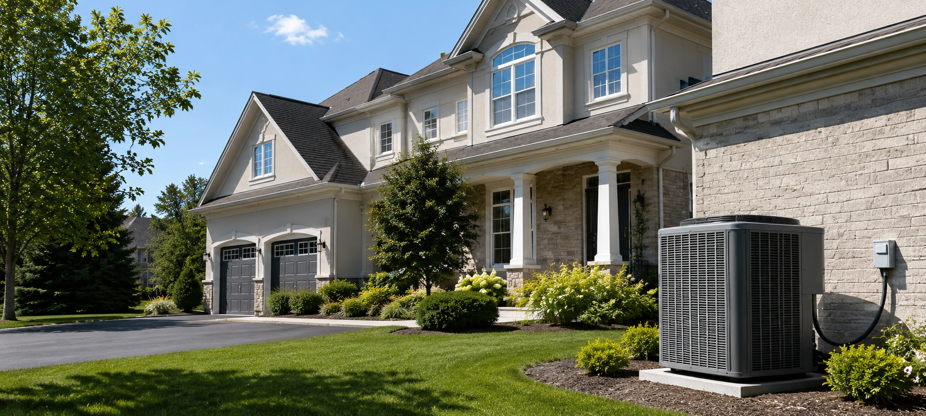 Central air conditioning system for large house