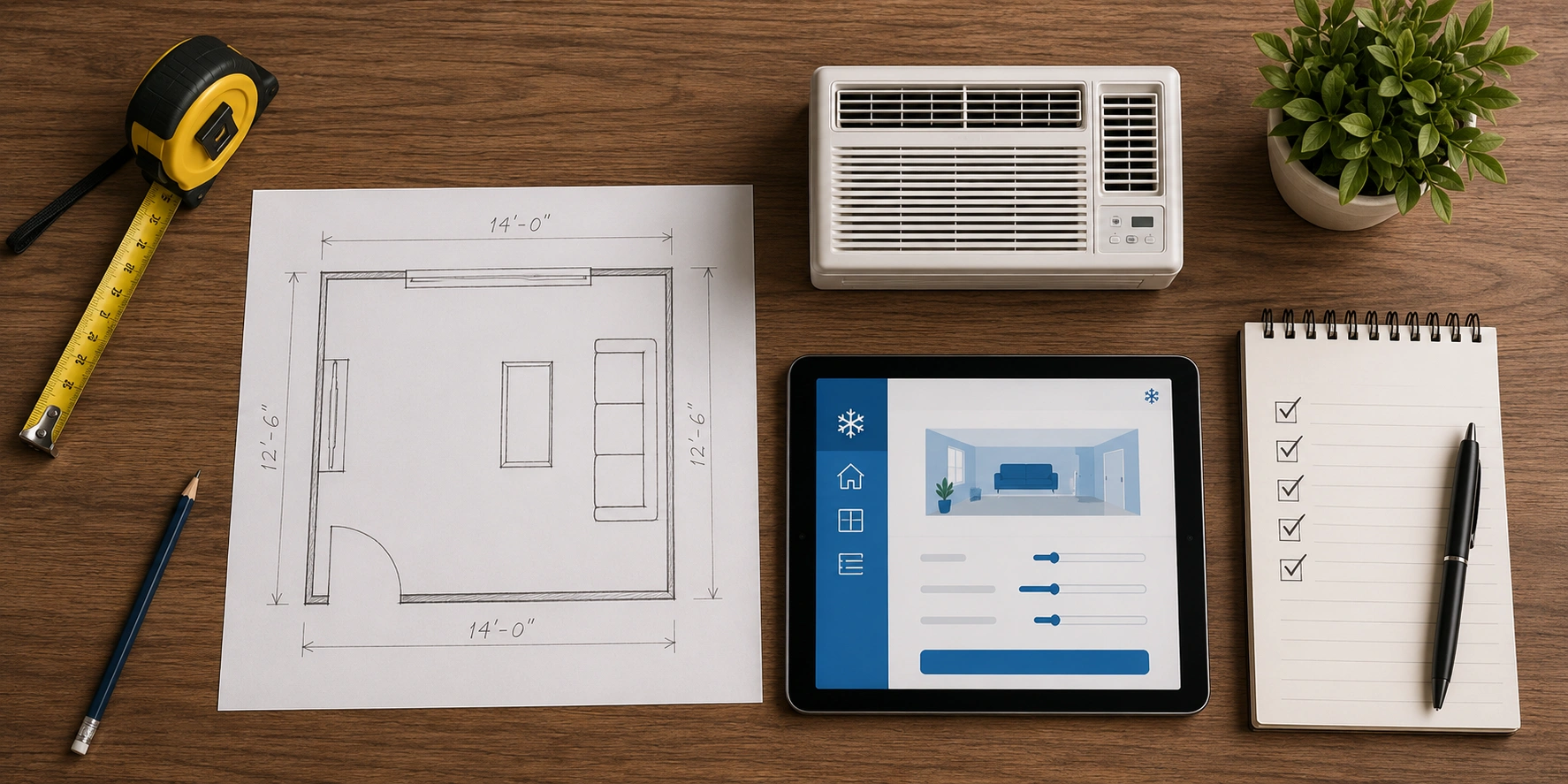 Process of selecting the best air conditioner based on room size, efficiency, and budget