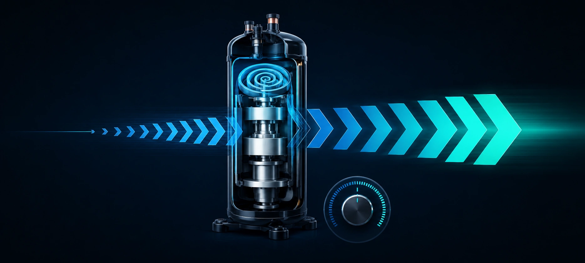 Variable speed air conditioner with modulating compressor for precise temperature control